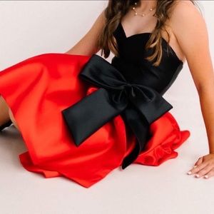 Red/Black short snowball/ prom dress